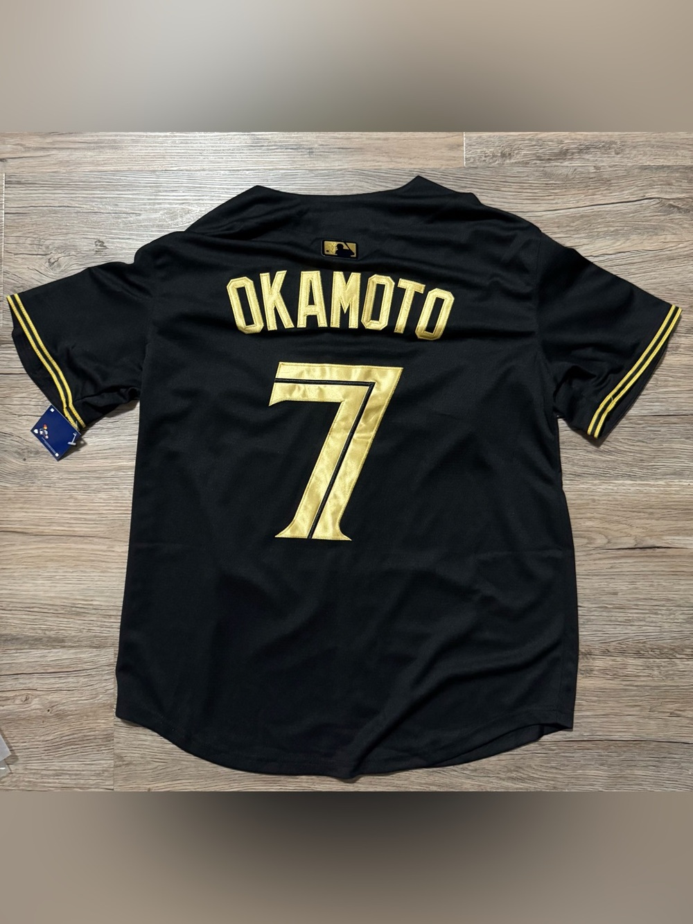 Okamoto Black and Gold 50th Anniversary Blue Jays Jersey Jersey - Medium - Picture 2 of 4